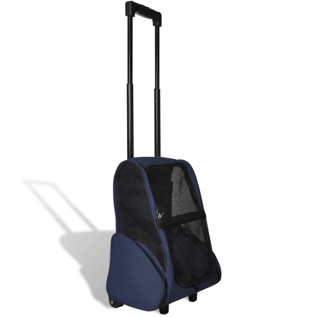 Trolley für Haustiere 3-in-1 Faltbar Blau - Pazzar.ch