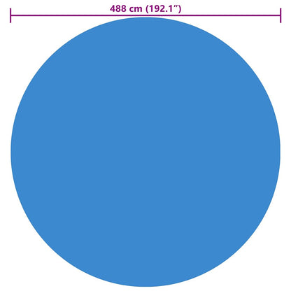 Runde Pool-Abdeckung PE Blau 488 cm