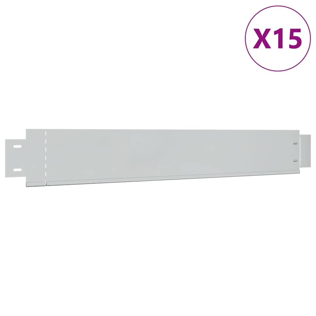 Flexible Rasenkante 15-er Set Verzinkter Stahl 100x14 cm