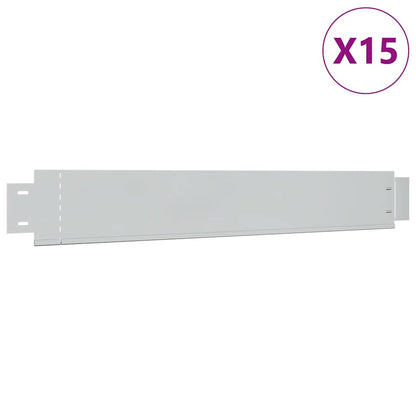 Flexible Rasenkante 15-er Set Verzinkter Stahl 100x14 cm