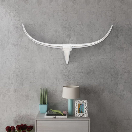 Wall Mounted Aluminium Stiers Kopf Dekoration Silber 96cm - Pazzar.ch