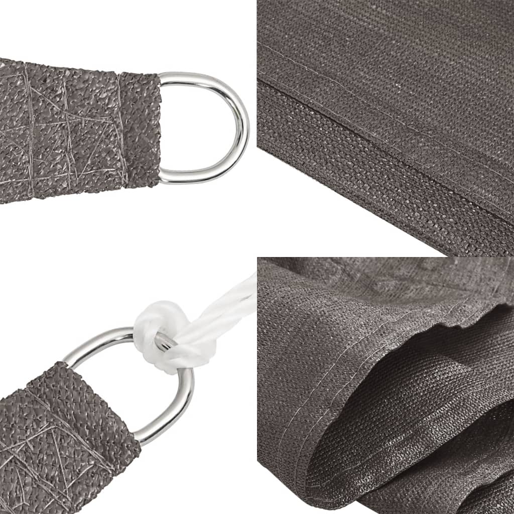 Sonnensegel HDPE Dreieckig 3,6x3,6x3,6 m Anthrazit - Pazzar.ch