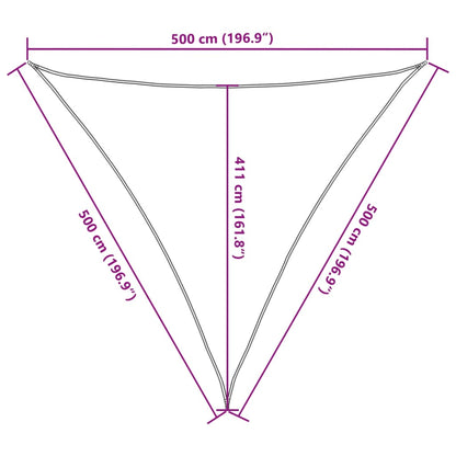 Sonnensegel HDPE Dreieckig 5x5x5 m Anthrazit - Pazzar.ch