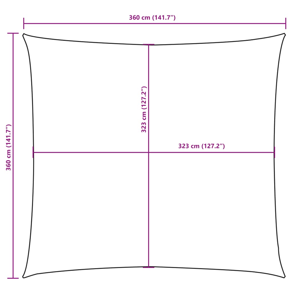 Sonnensegel Oxford-Gewebe Quadratisch 3,6x3,6 m Beige - Pazzar.ch
