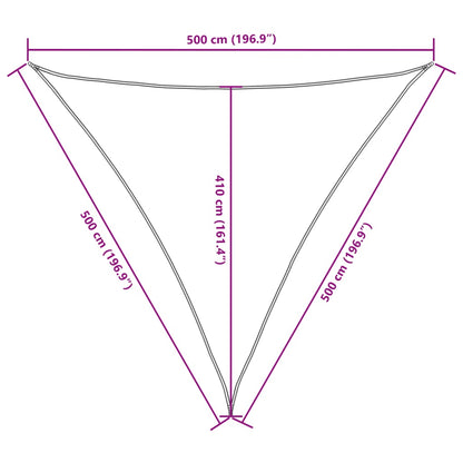 Sonnensegel Oxford-Gewebe Dreieckig 5x5x5 m Creme - Pazzar.ch