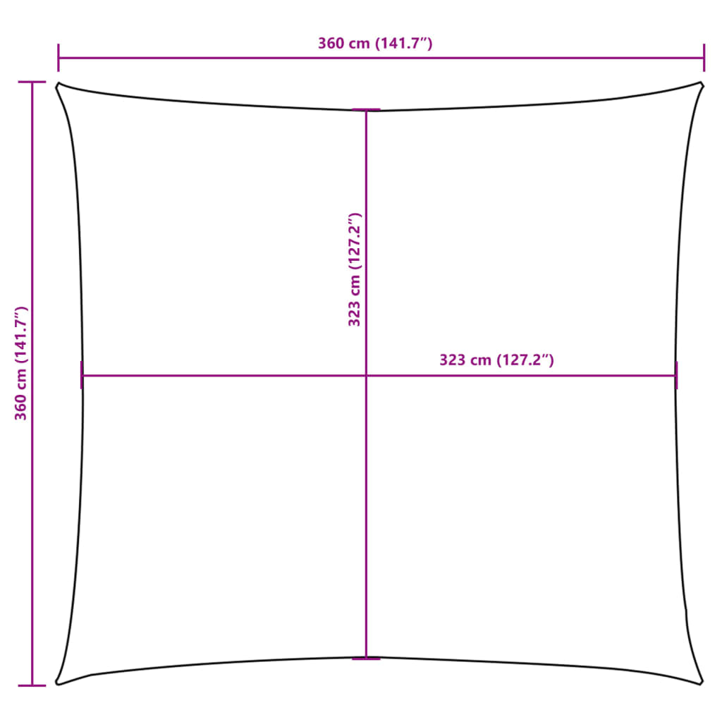 Sonnensegel Oxford-Gewebe Quadratisch 3,6x3,6 m Anthrazit - Pazzar.ch