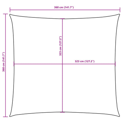 Sonnensegel Oxford-Gewebe Quadratisch 3,6x3,6 m Anthrazit - Pazzar.ch