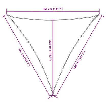 Sonnensegel Oxford-Gewebe Dreieckig 3,6x3,6x3,6 m Anthrazit - Pazzar.ch