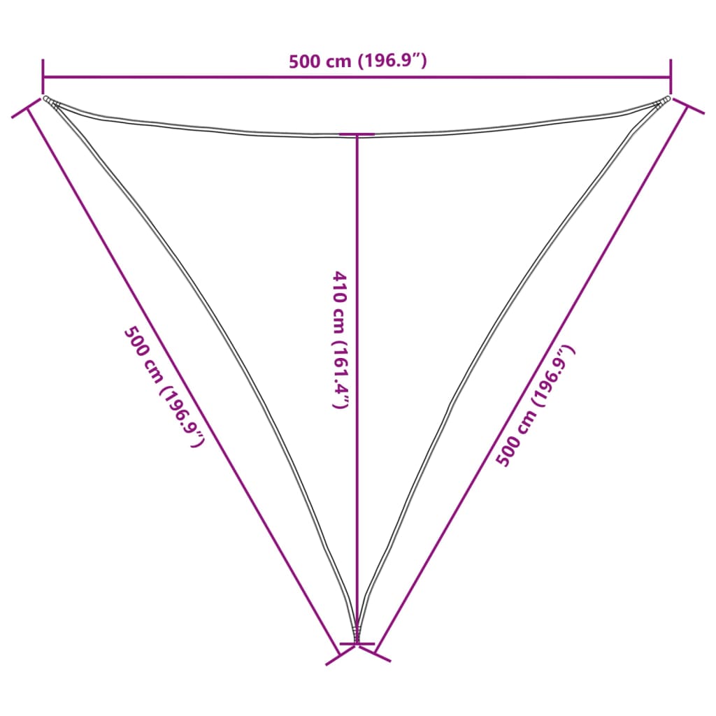 Sonnensegel Oxford-Gewebe Dreieckig 5x5x5 m Anthrazit - Pazzar.ch