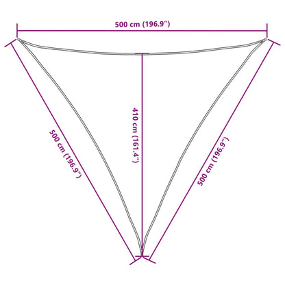 Sonnensegel Oxford-Gewebe Dreieckig 5x5x5 m Anthrazit - Pazzar.ch