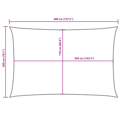 Sonnensegel Oxford-Gewebe Rechteckig 2x4 m Terrakotta-Rot - Pazzar.ch