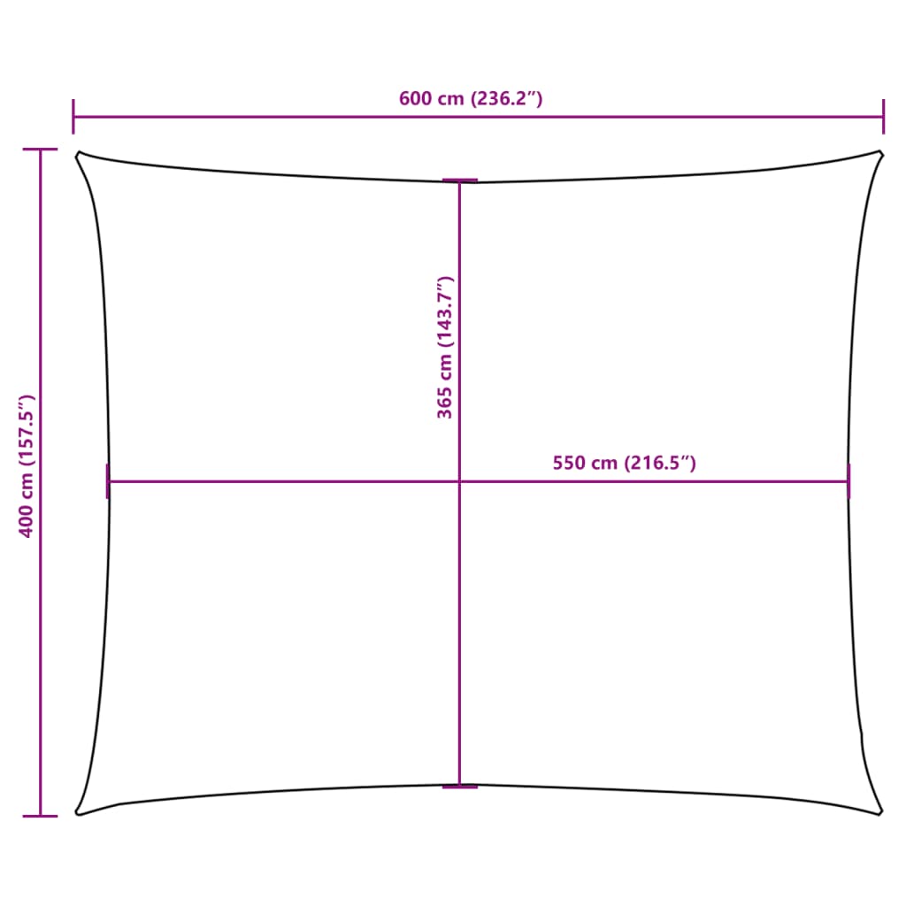 Sonnensegel Oxford-Gewebe Rechteckig 4x6 m Terracotta - Pazzar.ch