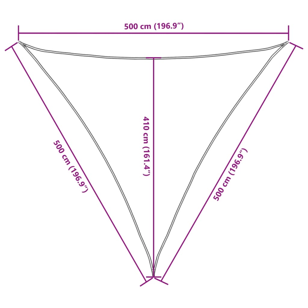 Sonnensegel Oxford-Gewebe Dreieckig 5x5x5 m Terrakotta-Rot