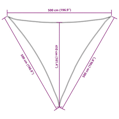 Sonnensegel Oxford-Gewebe Dreieckig 5x5x5 m Terrakotta-Rot - Pazzar.ch