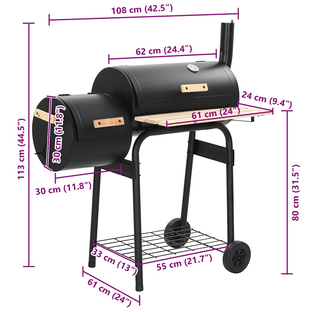 Klassischer Holzkohlegrill Barbecue Smoker - Pazzar.ch