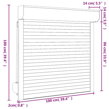 Rollladen Aluminium 100x100 cm Anthrazit - Pazzar.ch