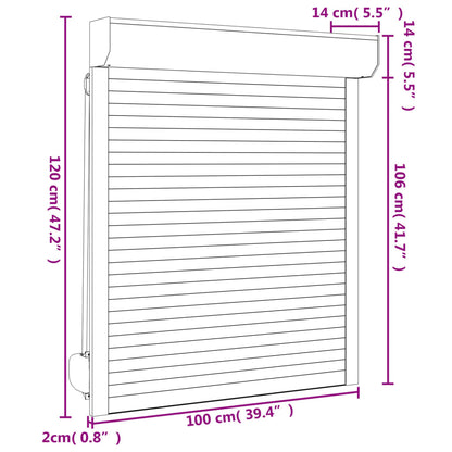 Rollladen Aluminium 100x120 cm Anthrazit - Pazzar.ch