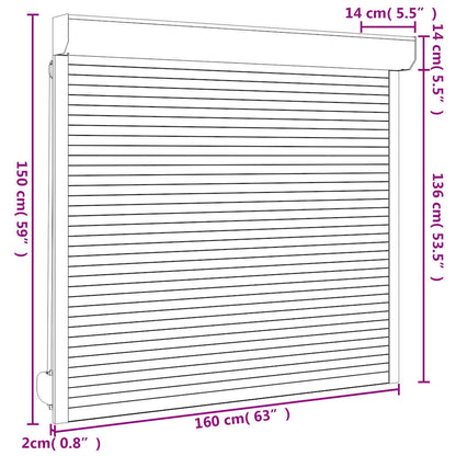 Rollladen Aluminium 160x150 cm Anthrazit - Pazzar.ch