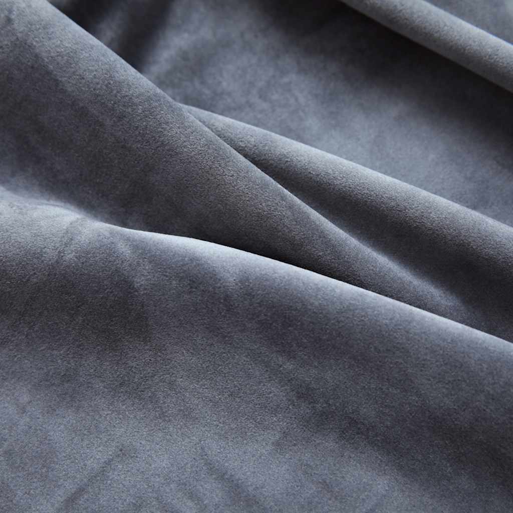 Verdunkelungsvorhänge mit Ösen 2 Stk. Samt Anthrazit 140x175 cm - Pazzar.ch