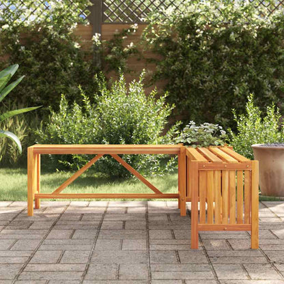 Garten-Eckbank mit Pflanzkübel 117×117×40 cm Massivholz Akazie - Pazzar.ch