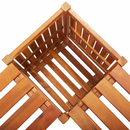 Garten-Eckbank mit Pflanzkübel 117×117×40 cm Massivholz Akazie - Pazzar.ch