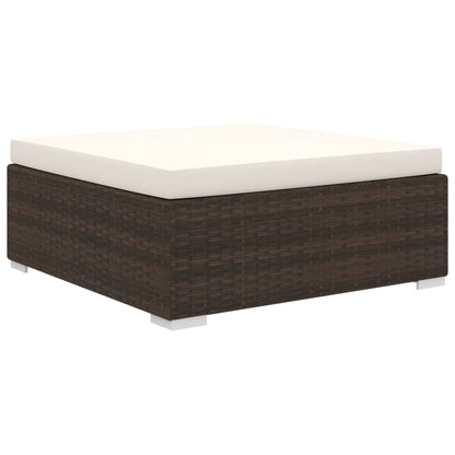10-tlg. Garten-Lounge-Set mit Auflagen Poly Rattan Braun - Pazzar.ch