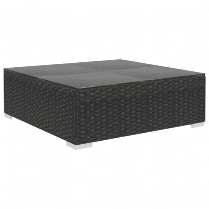 10-tlg. Garten-Lounge-Set mit Auflagen Poly Rattan Schwarz - Pazzar.ch