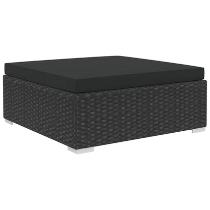 10-tlg. Garten-Lounge-Set mit Auflagen Poly Rattan Schwarz - Pazzar.ch