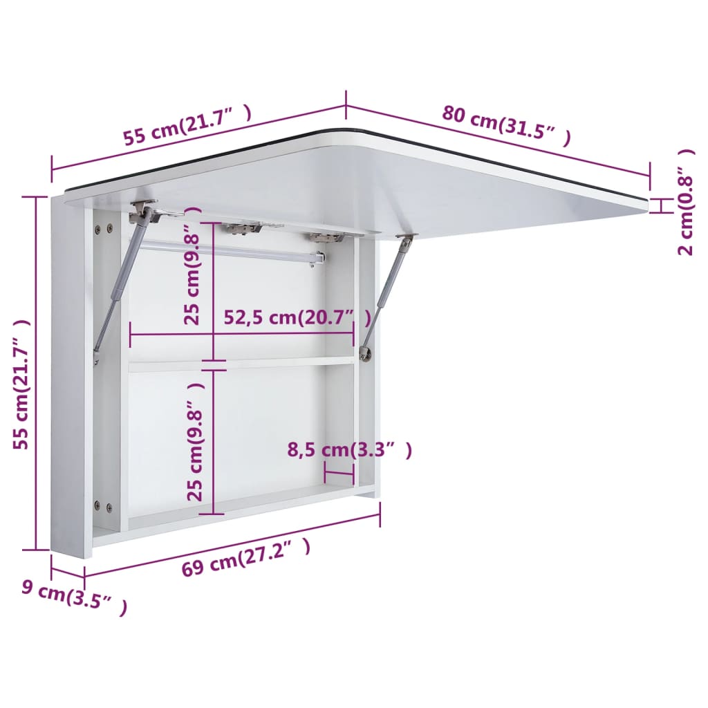 LED-Spiegelschrank 80x9,5x55 cm - Pazzar.ch