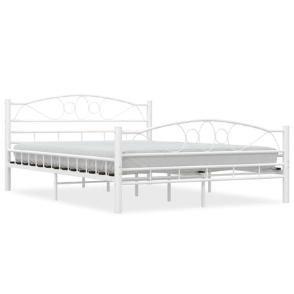 Bettgestell Weiß Metall 140×200 cm - Pazzar.ch