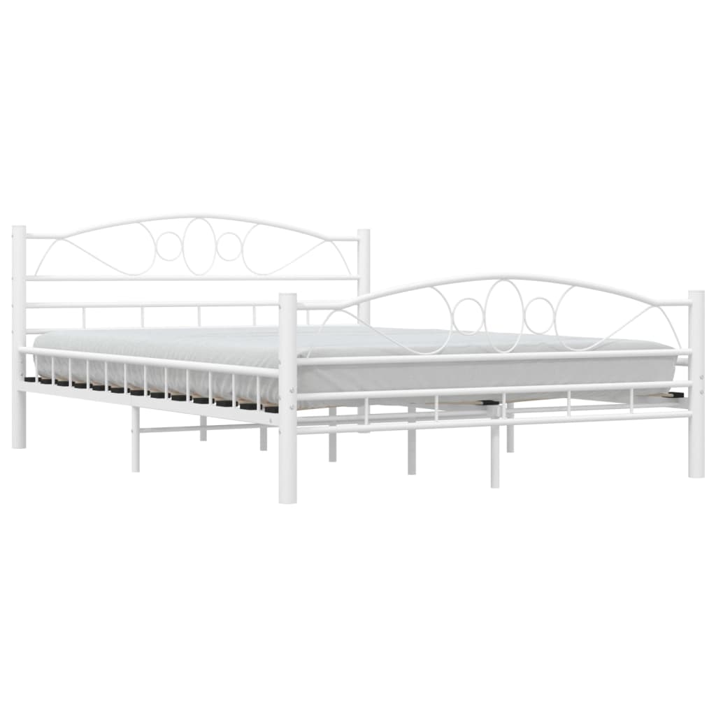 Bettgestell Weiß Metall 140×200 cm - Pazzar.ch