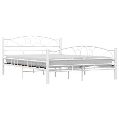 Bettgestell Weiß Metall 140×200 cm - Pazzar.ch