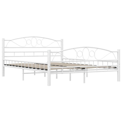Bettgestell Weiß Metall 140×200 cm - Pazzar.ch
