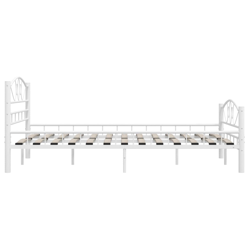 Bettgestell Weiß Metall 140×200 cm - Pazzar.ch
