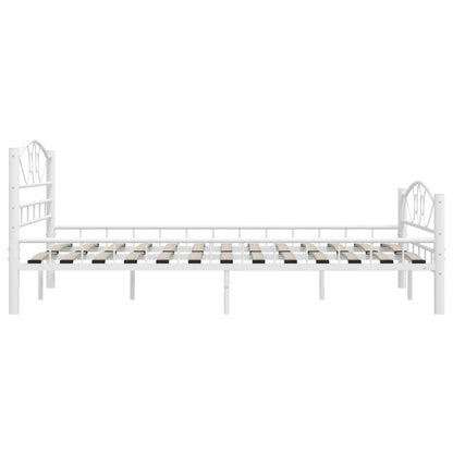 Bettgestell Weiß Metall 140×200 cm - Pazzar.ch