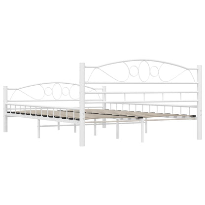 Bettgestell Weiß Metall 140×200 cm - Pazzar.ch