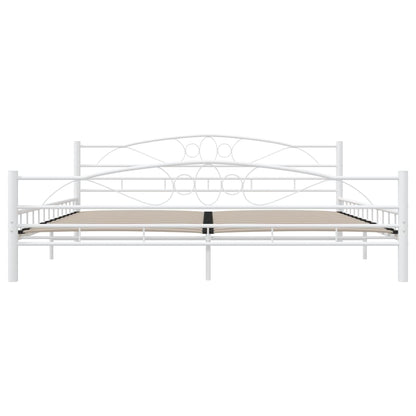 Bettgestell Weiß Metall 200×200 cm - Pazzar.ch