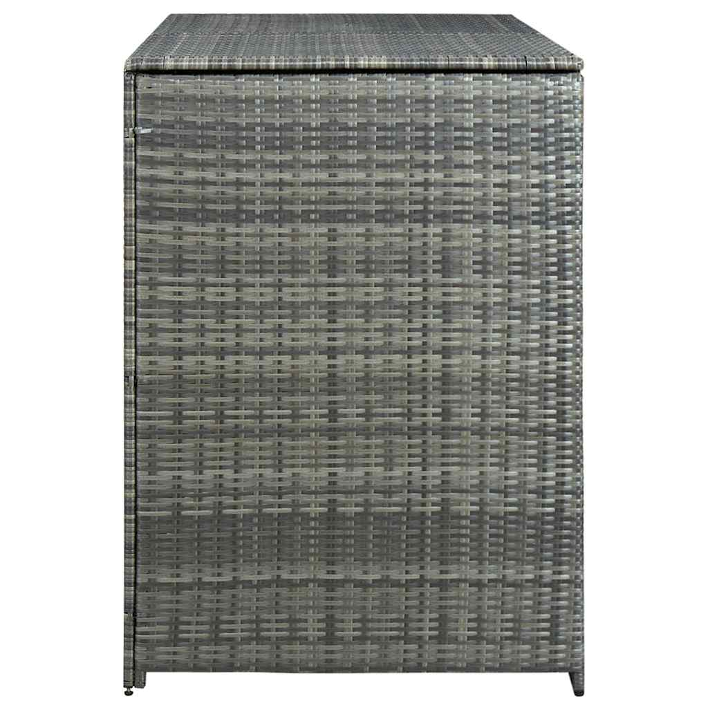 Mülltonnenbox für 2 Tonnen Poly Rattan Anthrazit 148×77×111 cm - Pazzar.ch