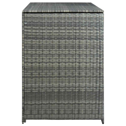 Mülltonnenbox für 2 Tonnen Poly Rattan Anthrazit 148×77×111 cm - Pazzar.ch