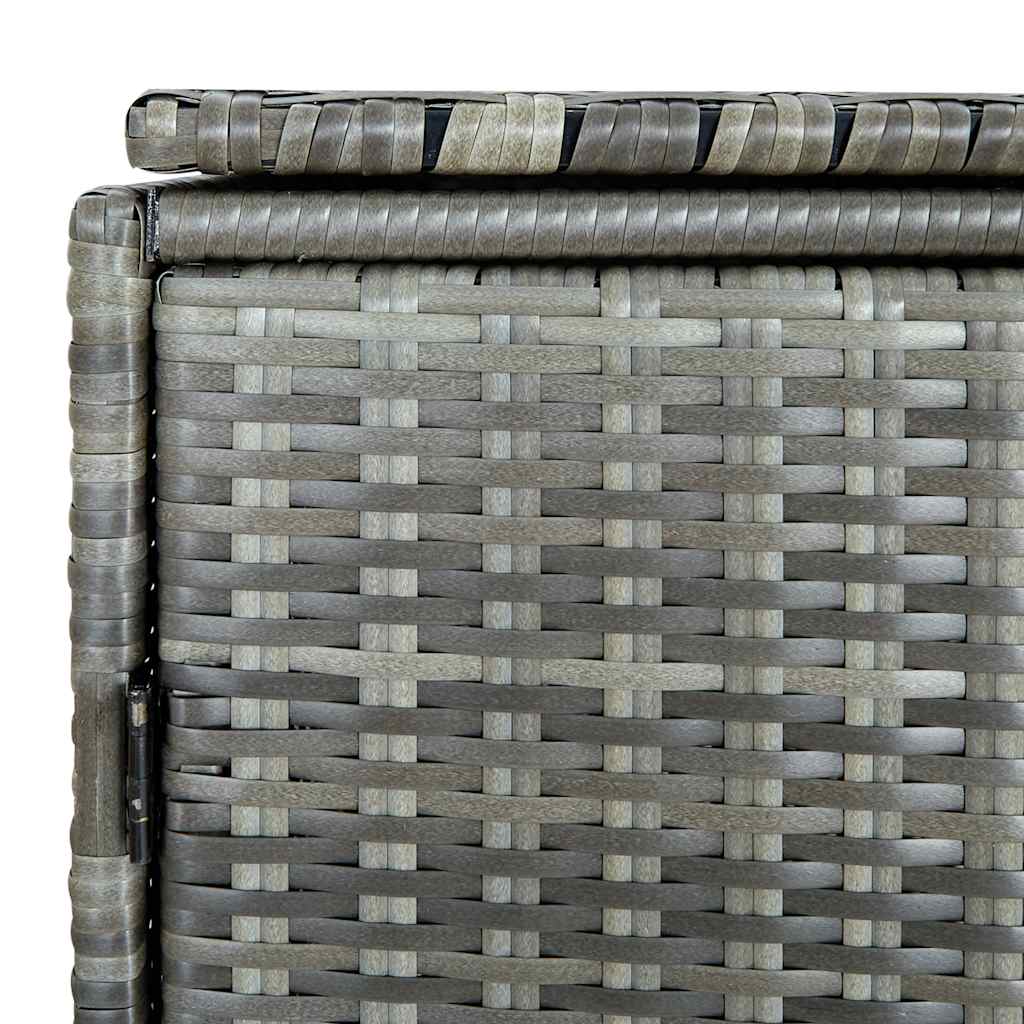 Mülltonnenbox für 2 Tonnen Poly Rattan Anthrazit 148×77×111 cm - Pazzar.ch