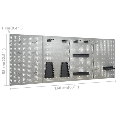 Werkzeugwand 4 Stk. 40×58 cm Stahl - Pazzar.ch