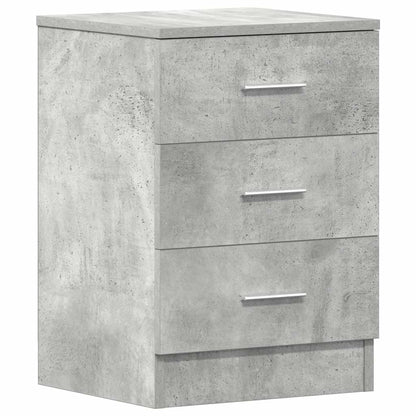 Nachttische 2 Stk. Betongrau 38x35x56 cm Holzwerkstoff