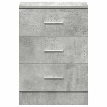 Nachttische 2 Stk. Betongrau 38x35x56 cm Holzwerkstoff
