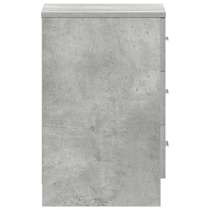 Nachttische 2 Stk. Betongrau 38x35x56 cm Holzwerkstoff