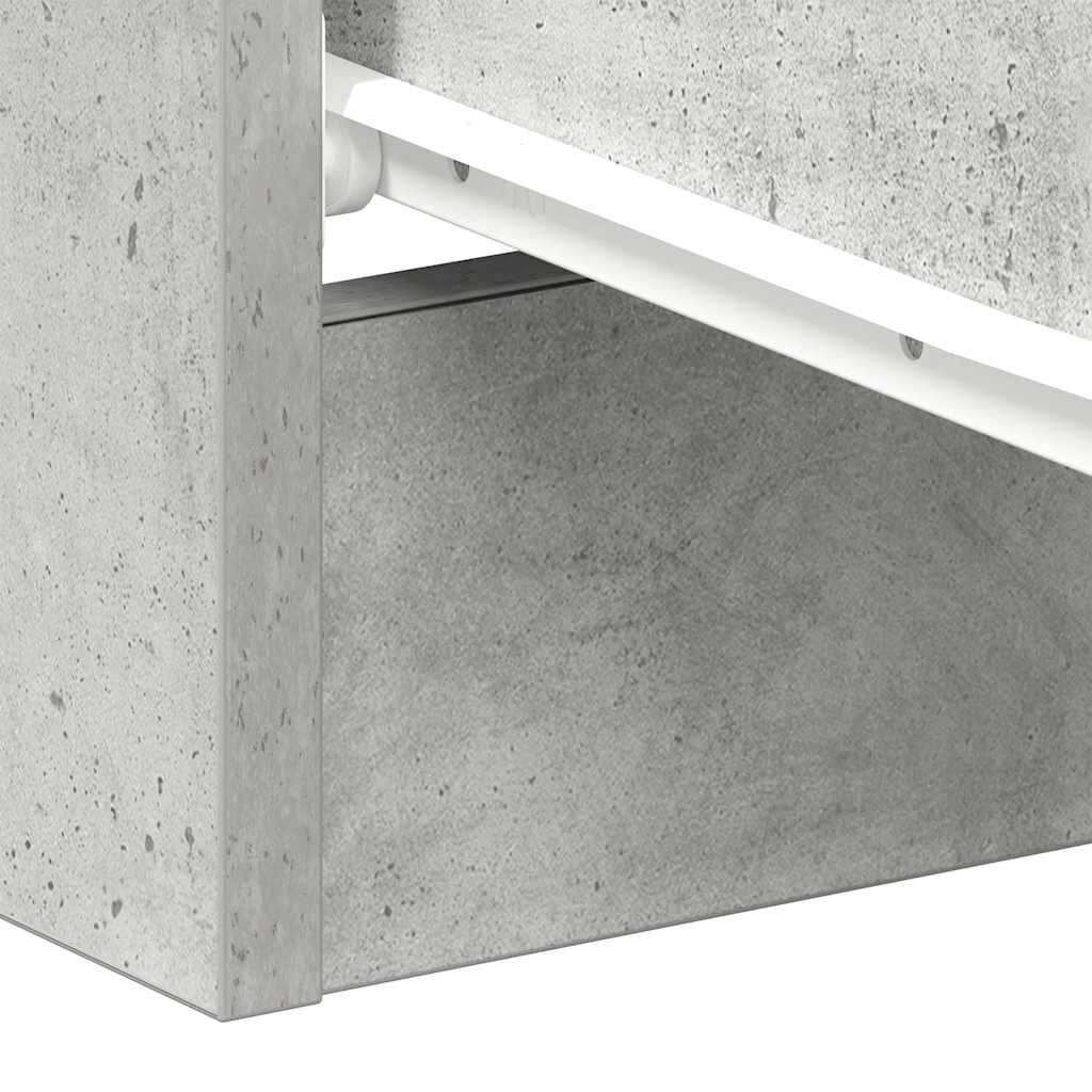 Nachttische 2 Stk. Betongrau 38x35x56 cm Holzwerkstoff