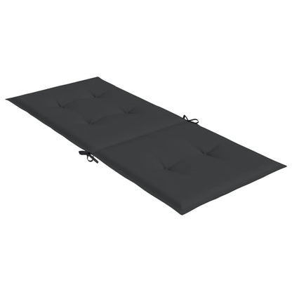 Gartenstuhlauflagen für Hochlehner 4 Stk. Schwarz 120x50x3 cm - Pazzar.ch