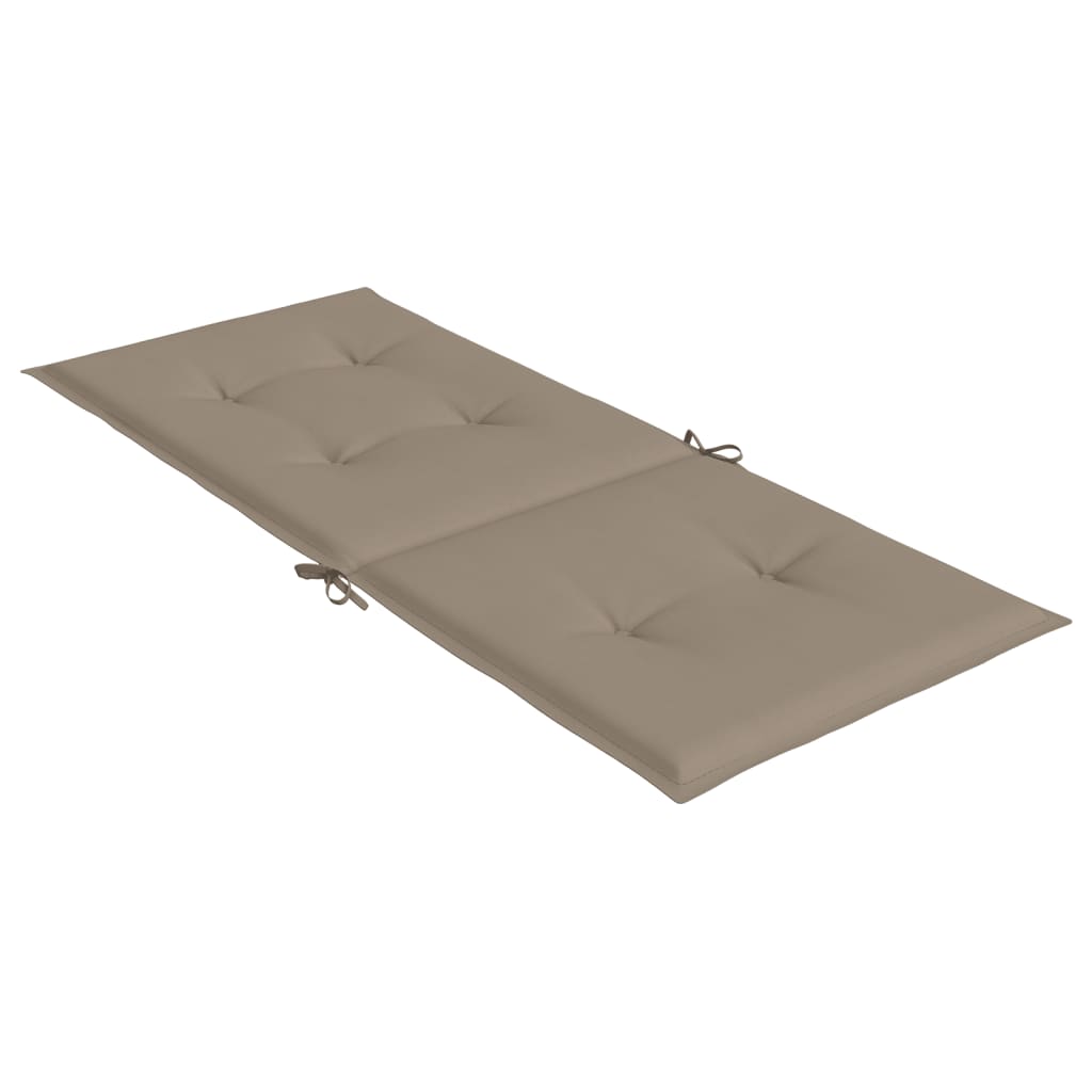 Gartenstuhlauflagen für Hochlehner 4Stk. Taupe 120x50x3cm Stoff - Pazzar.ch