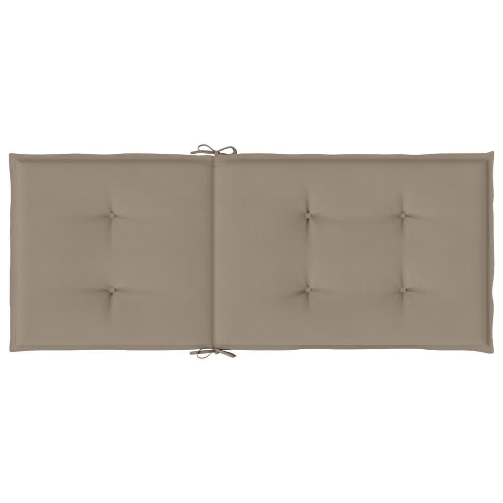 Gartenstuhlauflagen für Hochlehner 4Stk. Taupe 120x50x3cm Stoff - Pazzar.ch