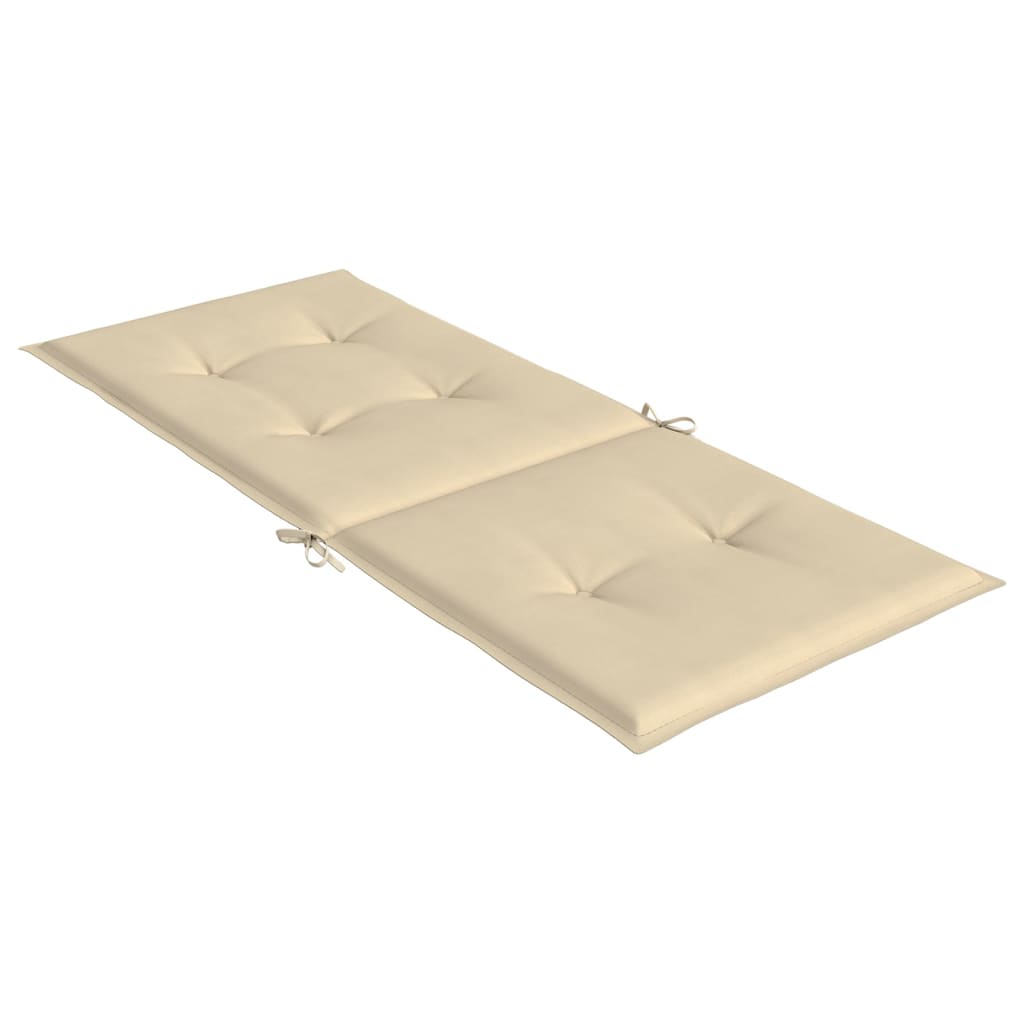 Gartenstuhlauflagen für Hochlehner 4Stk. Beige 120x50x3cm Stoff - Pazzar.ch