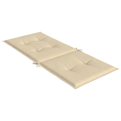 Gartenstuhlauflagen für Hochlehner 4Stk. Beige 120x50x3cm Stoff - Pazzar.ch